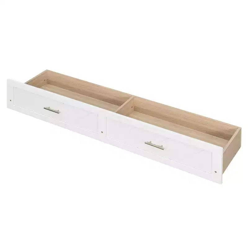 Letto a scomparsa Queen grigio/blu navy/bianco con cassetti, blocco di sicurezza e presa elettrica