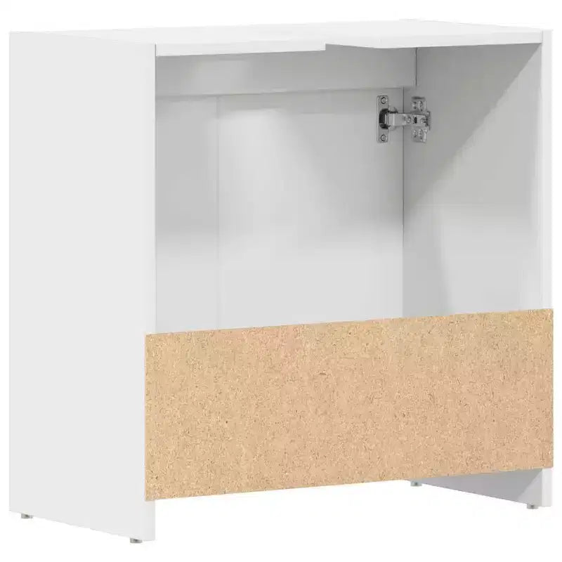 Mobiletto contenitore da bagno bianco a 2 ante