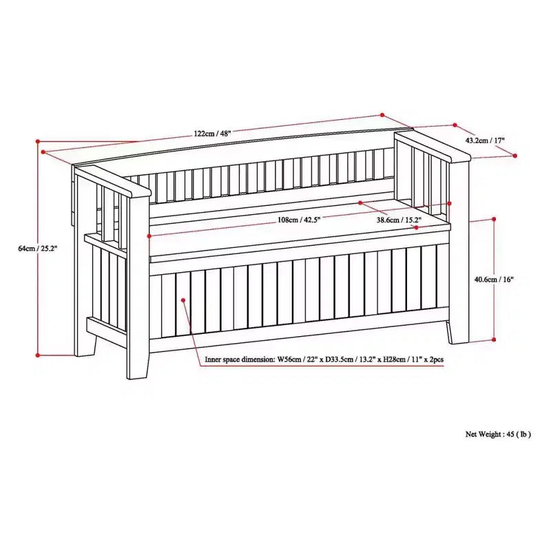 Panca contenitore per ingresso in legno massello, 2 posti, colore nero/bianco/marrone/grigio/blu
