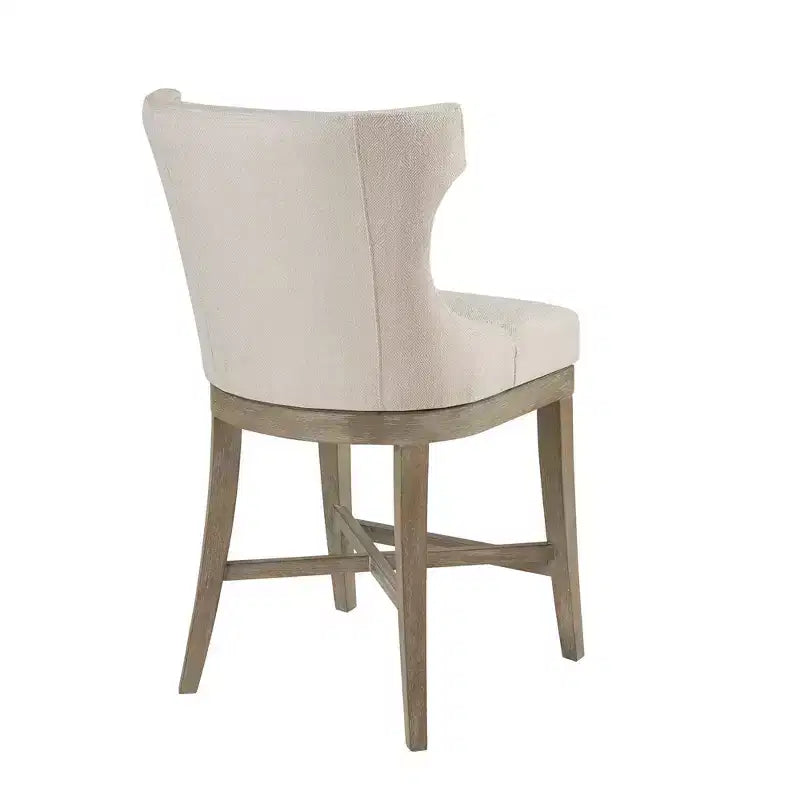 Sgabello da bancone girevole grigio, imbottito, 1 posto a sedere