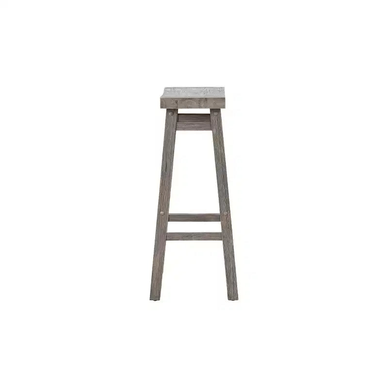 Set di 2 sgabelli da bar Sonoma Saddle da 29" altezza bancone Barnwood Wire Brush - Boraam: Struttura in legno, Altezza seduta fissa