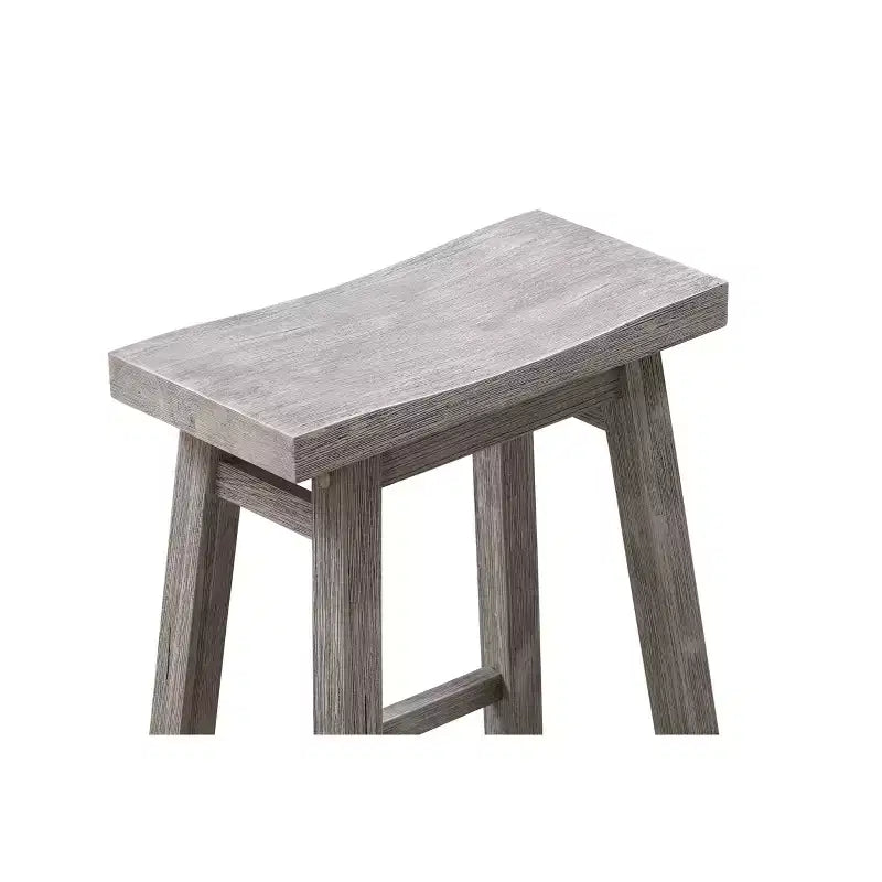 Set di 2 sgabelli da bar Sonoma Saddle da 29" altezza bancone Barnwood Wire Brush - Boraam: Struttura in legno, Altezza seduta fissa