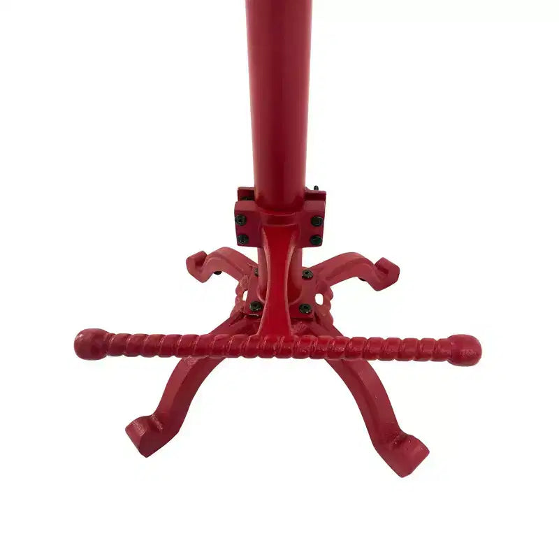 Sgabello da bar con schienale Carolina Living August stile sedile trattore, altezza bancone, rosso: stile rustico, ferro, regolabile 22"-33"