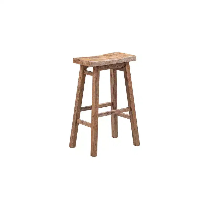 Set di 2 sgabelli da bar Sonoma con spazzola metallica da 29" in stile Barnwood - Boraam: Legno massello di Acacia, Poggiapiedi