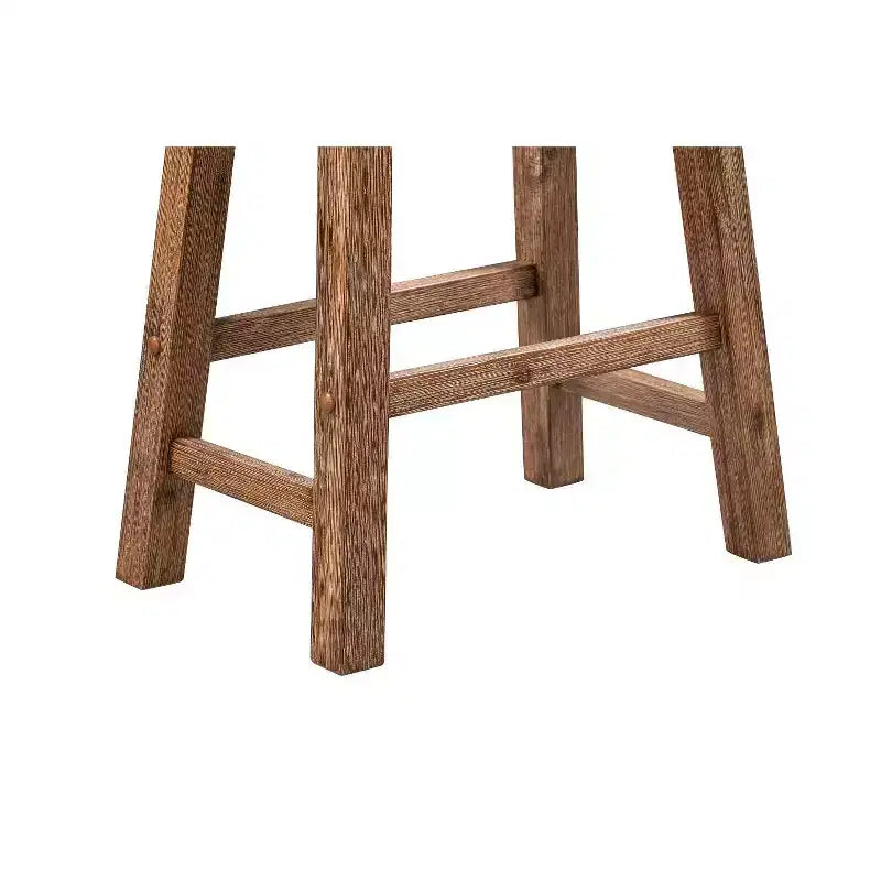 Set di 2 sgabelli da bar Sonoma con spazzola metallica da 29" in stile Barnwood - Boraam: Legno massello di Acacia, Poggiapiedi