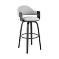 Dax Barstool: Adjustable, Swivel, Square Upholstered Seat - Armen Living