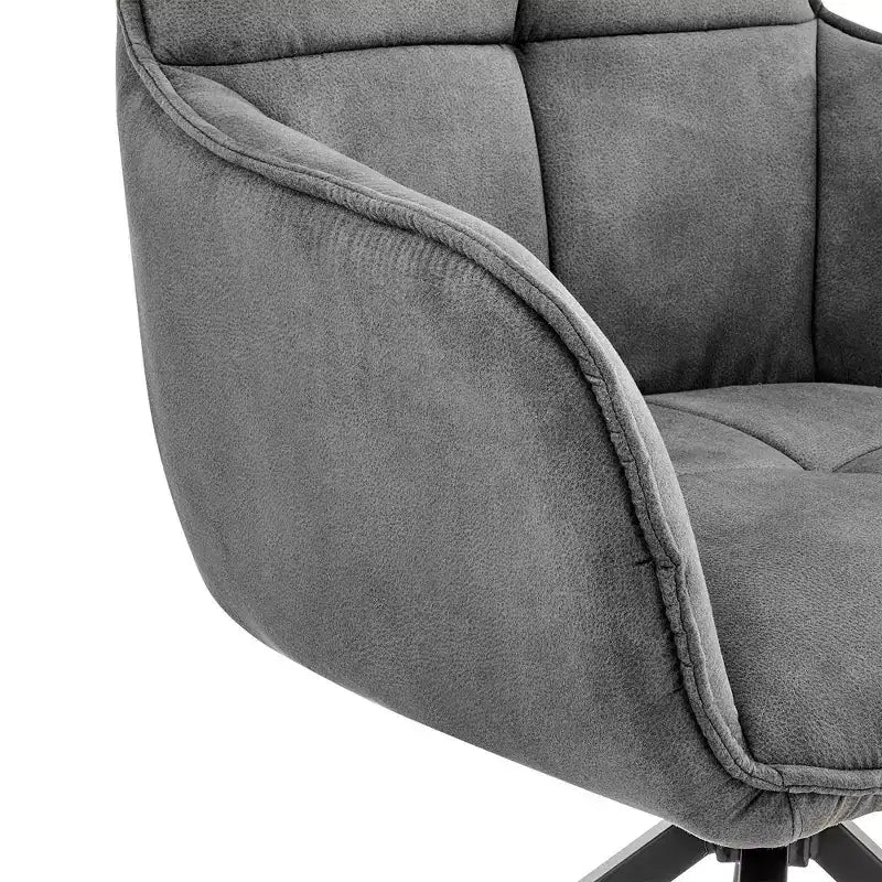Poltrona alta con schienale in tessuto color antracite e gambe in metallo – 1 posto