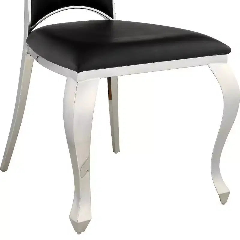 Sedie da pranzo Cyrene 20" nere - Acme Furniture: struttura in acciaio inossidabile, rivestimento in PU, nessun montaggio richiesto