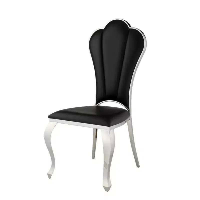 Sedie da pranzo Cyrene 20" nere - Acme Furniture: struttura in acciaio inossidabile, rivestimento in PU, nessun montaggio richiesto