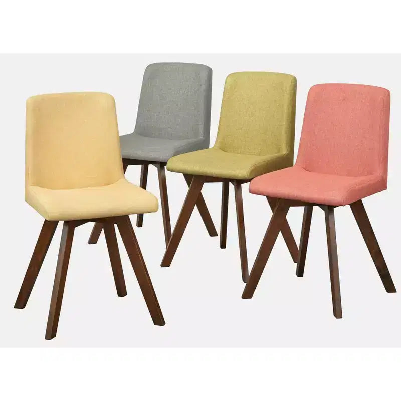 Set di 4 sedie da pranzo imbottite Clybourn Mid Century Modern di Buylateral: Mid-Century Modern, imbottite, gambe in legno di hevea