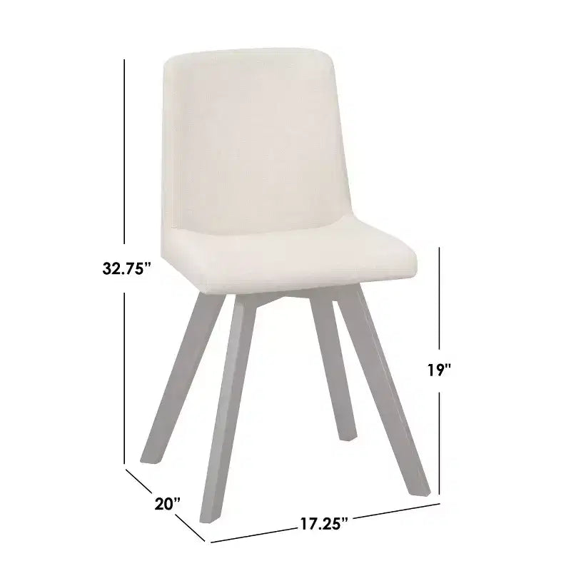 Set di 4 sedie da pranzo imbottite Clybourn Mid Century Modern di Buylateral: Mid-Century Modern, imbottite, gambe in legno di hevea