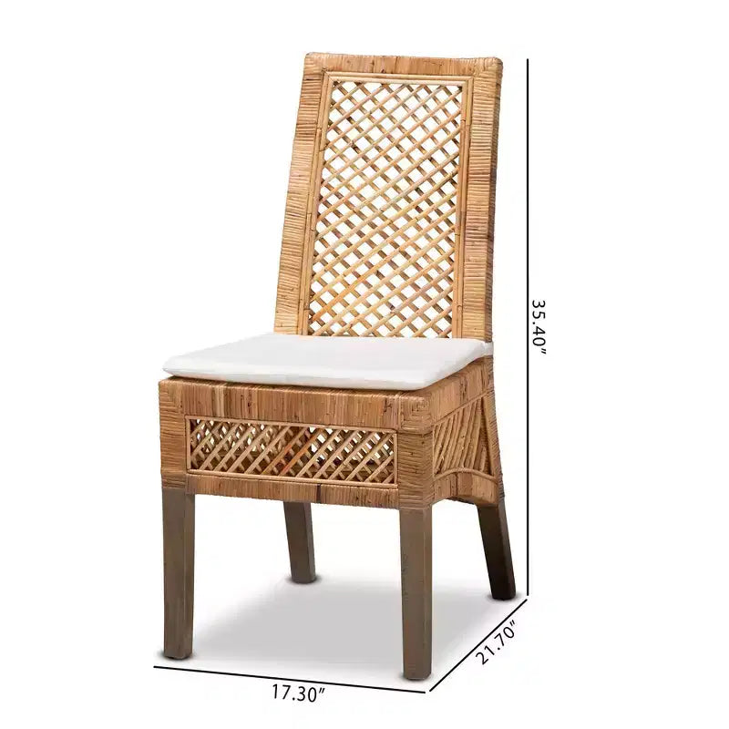 Set 2 sedie da pranzo in rattan e legno Argos naturale/marrone - bali & pari: Artigianato tropicale, Comfort sontuoso