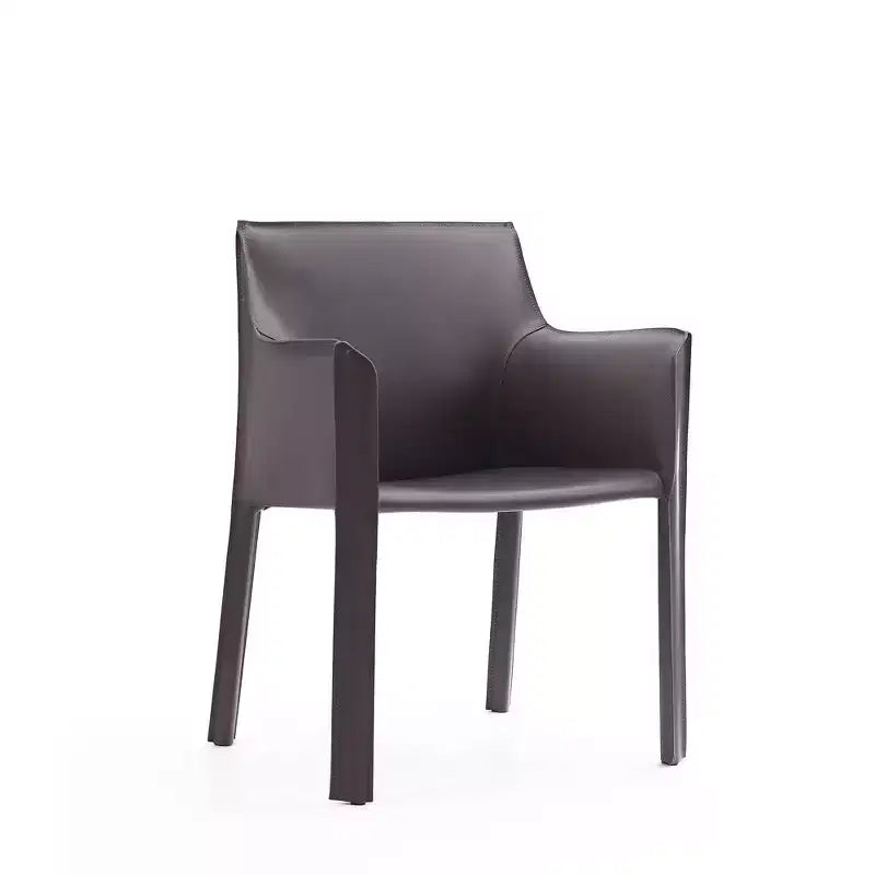Poltrona Manhattan Comfort Vogue in similpelle grigia: Struttura in metallo imbottita, nessun montaggio richiesto