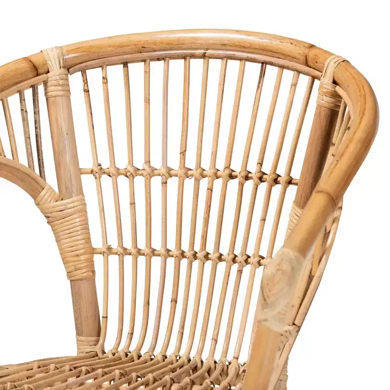Set di 2 sedie da pranzo in rattan Alleta naturali/marrone - bali & pari: Stile bohémien, nessun montaggio richiesto