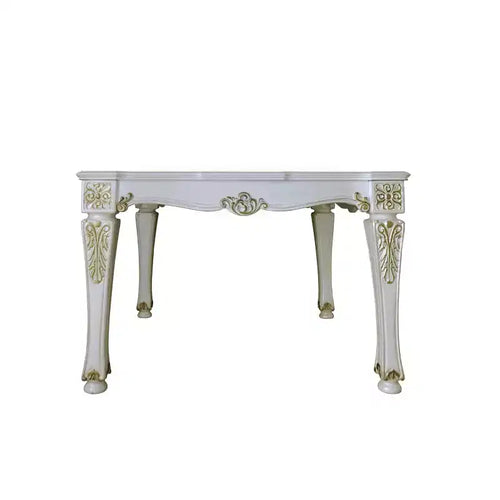 Sedia da pranzo Vendome da 54" con finitura perla anticata - Acme Furniture: Elegante rivestimento in pelle, Struttura in legno