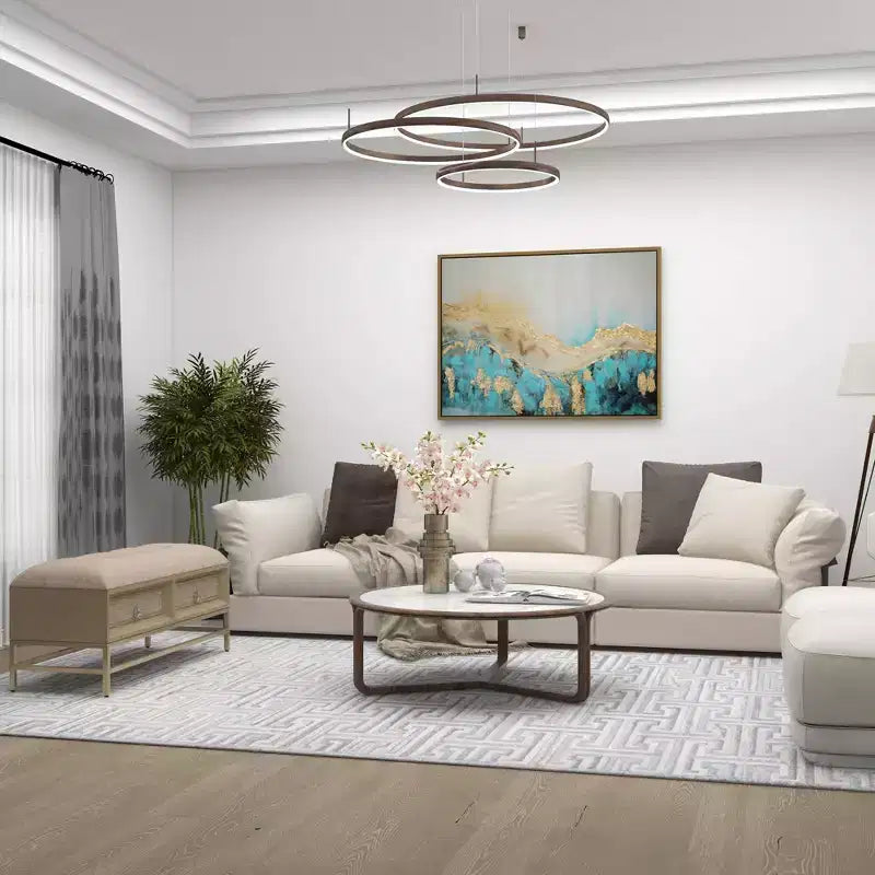 Panca Contenitore in Lino Contemporanea Beige - Olivia & May: Rivestimento Trapuntato, Struttura in Ferro e Legno, Gambe in Acciaio Inossidabile, 2 Posti a Sedere