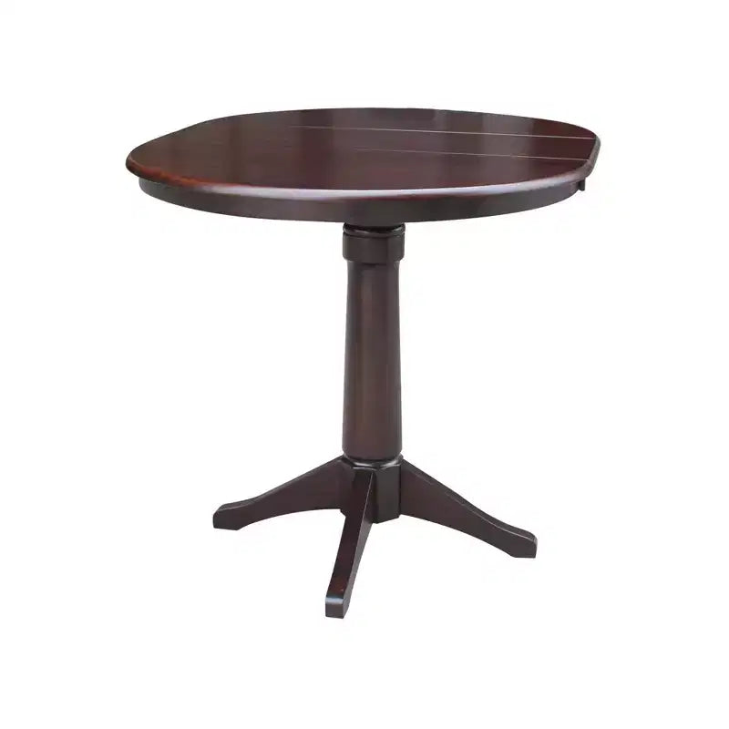Tavolo da pranzo rotondo Magnolia da 36" con piano da 12" altezza bancone, finitura Rich Mocha - International Concepts