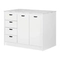 South Shore Amaro Kitchen Island: Storage, 4 Drawers, 2 Doors, Laminate Surface