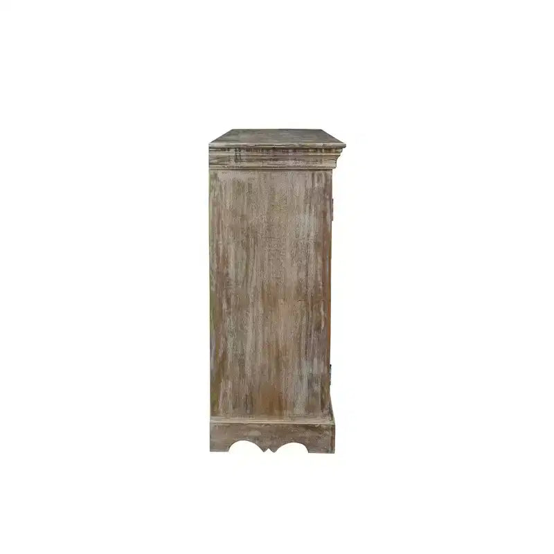 Credenza a 4 ante in legno recuperato marrone, stile rustico