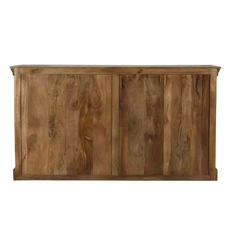 Credenza a 4 ante in legno recuperato marrone, stile rustico