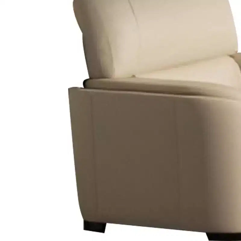 Acme Furniture Poltrona Edrice 43,3", pelle pieno fiore grigio ghiaccio: nessun montaggio, telaio in legno, cuscini fissi