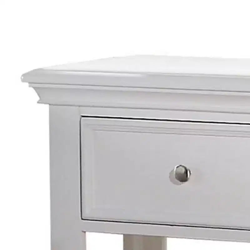 Comodino Lacey bianco da 22" - Acme Furniture: Elegante comodino con contenitore, nessun assemblaggio richiesto