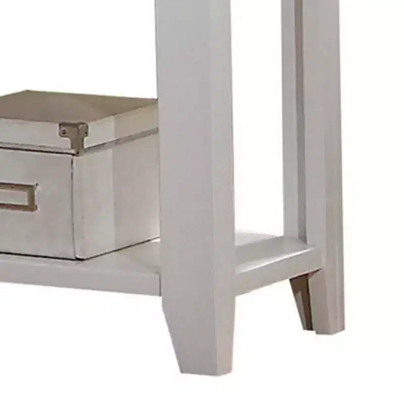 Comodino Lacey bianco da 22" - Acme Furniture: Elegante comodino con contenitore, nessun assemblaggio richiesto