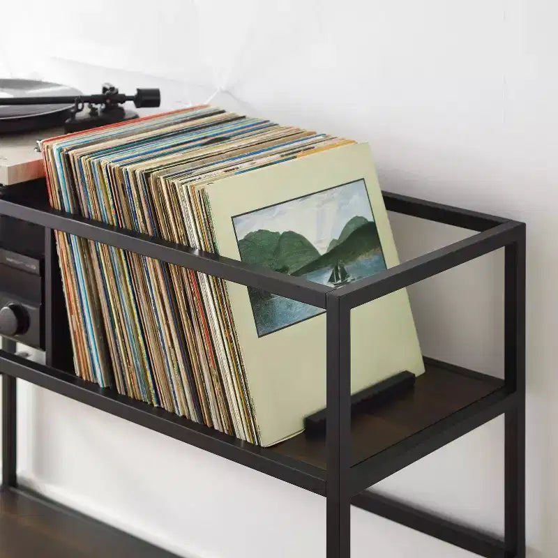 Provo Record Storage Console: Supporto multimediale Crosley con ripiano per giradischi, portadischi in vinile