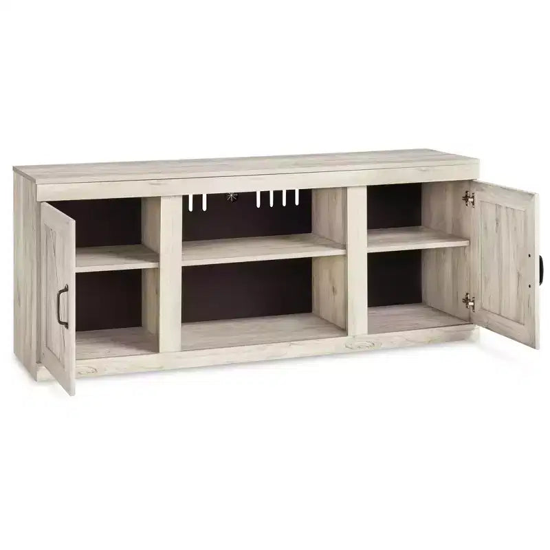 Mobile TV Bellaby da 60" per TV fino a 65" Bianco - Signature Design by Ashley: Consolle multimediale con ripiani regolabili