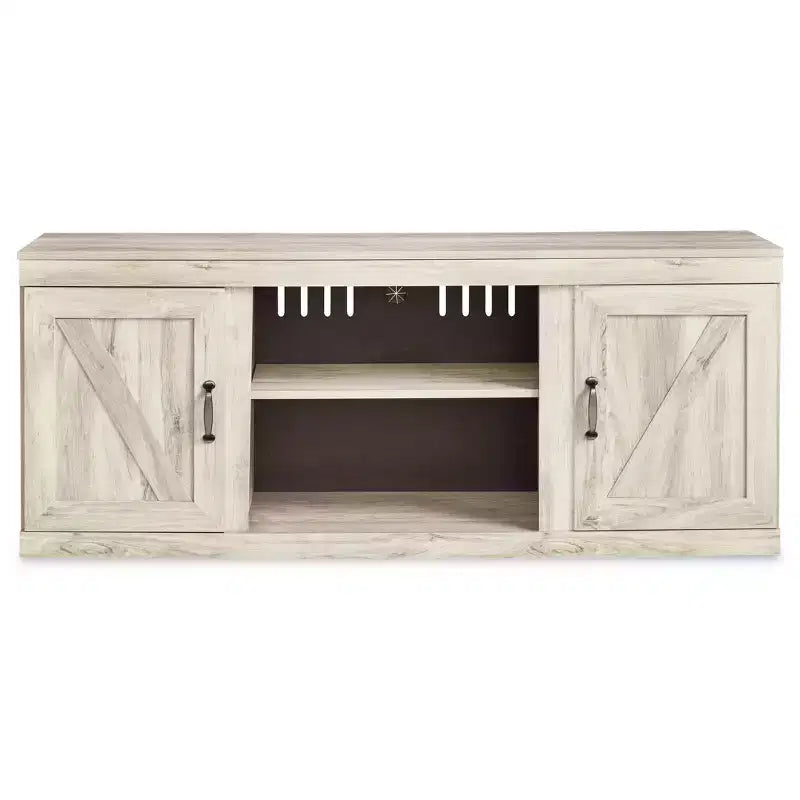 Mobile TV Bellaby da 60" per TV fino a 65" Bianco - Signature Design by Ashley: Consolle multimediale con ripiani regolabili