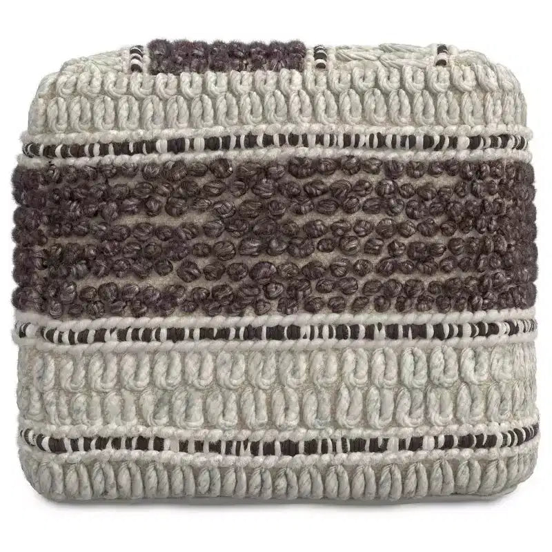 Pouf quadrato ottomano da 1 posto magenta e naturale