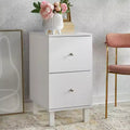 Classificatore bianco a 2 cassetti – Struttura in MDF e legno, formato Letter
