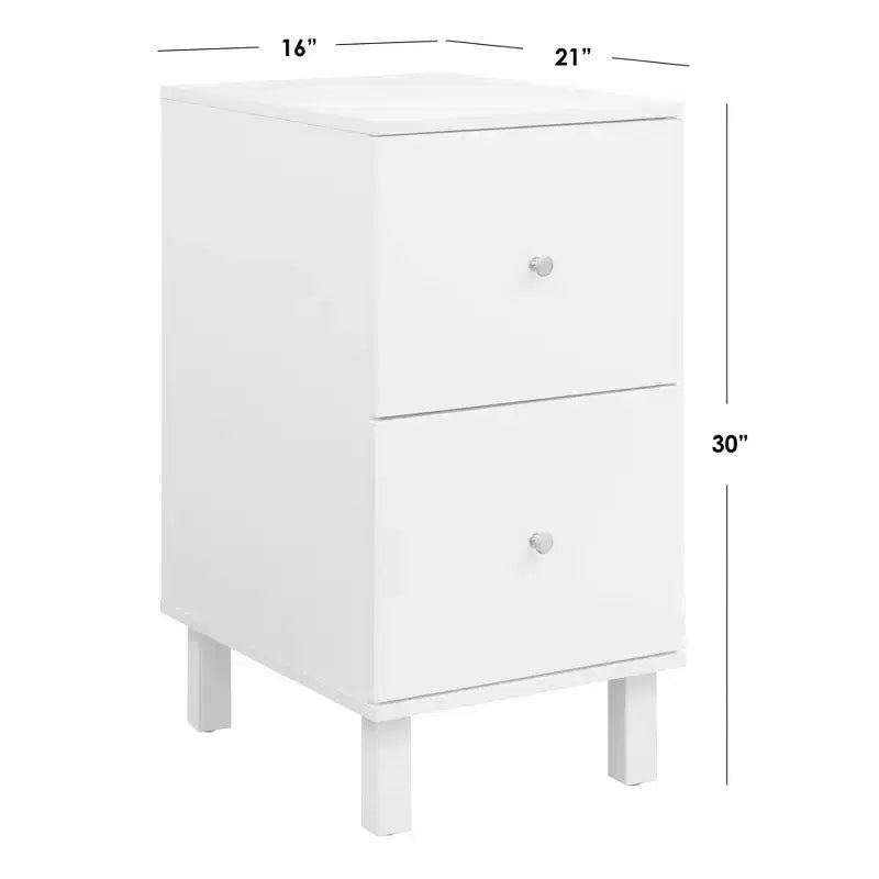Classificatore bianco a 2 cassetti – Struttura in MDF e legno, formato Letter