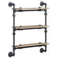 35" Brantley Decorative Bookshelf Oak & Sandy Black Finish - Acme Furniture