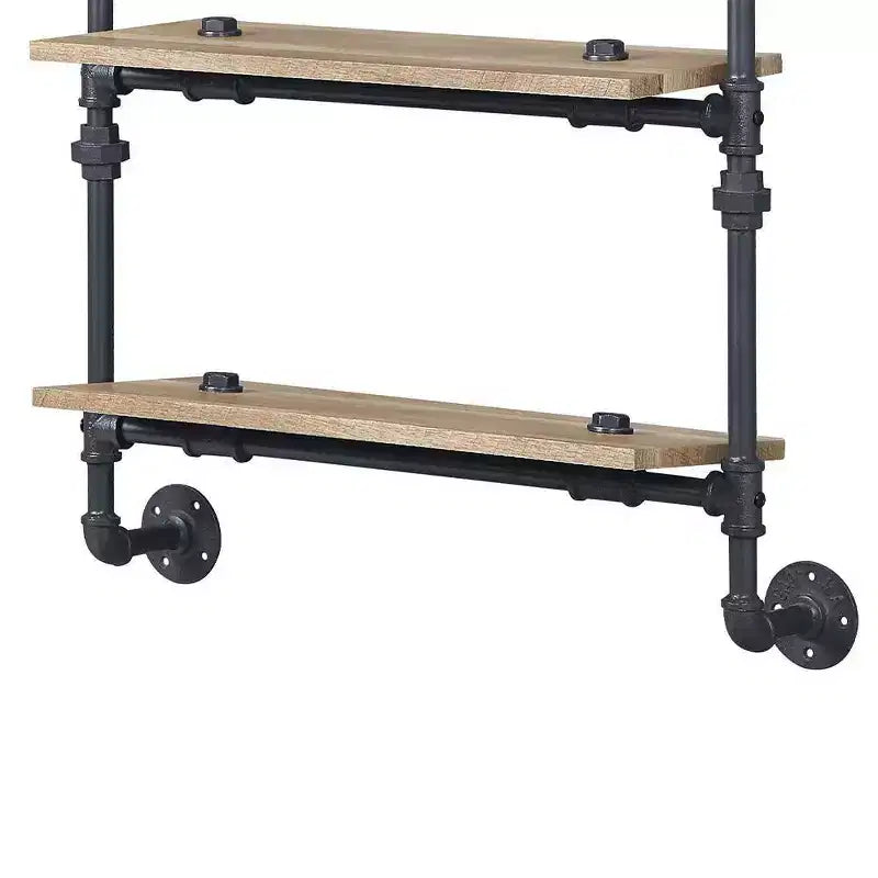 Libreria decorativa Brantley da 35" con finitura quercia e nero sabbia - Acme Furniture
