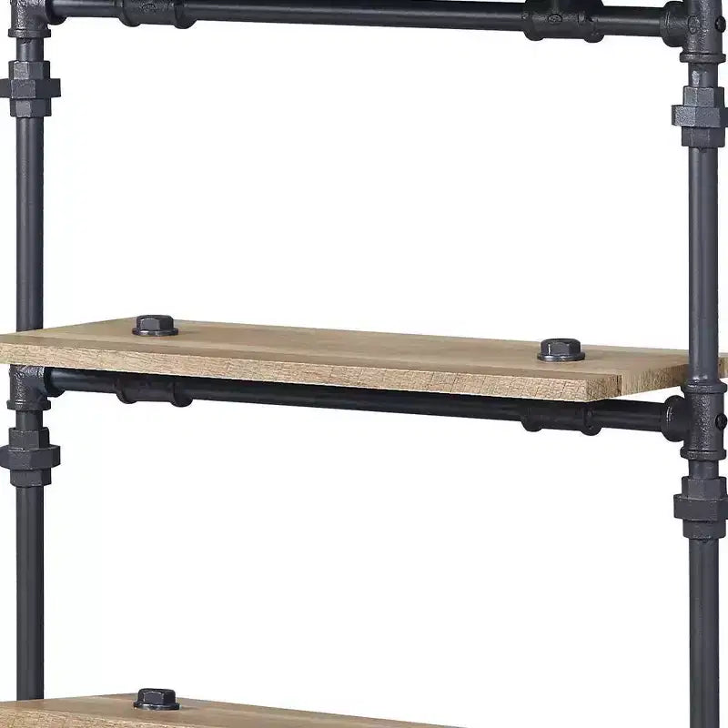 Libreria decorativa Brantley da 35" con finitura quercia e nero sabbia - Acme Furniture