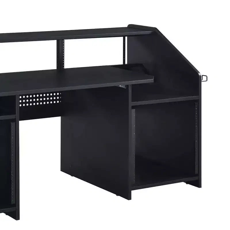 Scrivanie Annette da 71" Nere - Acme Furniture: Struttura Robusta in Metallo, Composito di Legno, Ripiano a Giorno