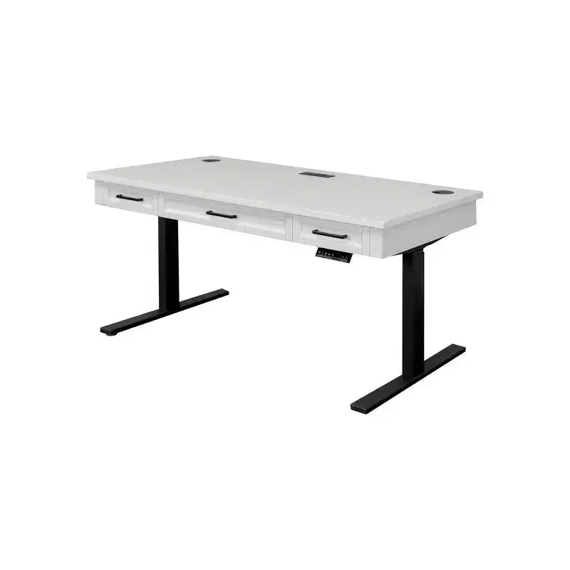 Consolle in legno con design intarsiato moderno per TV fino a 40" - Consolle bianco/marrone - Collezione Tate - Martin Furniture
