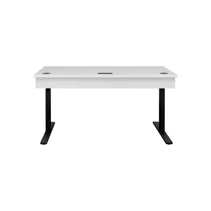 Consolle in legno con design intarsiato moderno per TV fino a 40" - Consolle bianco/marrone - Collezione Tate - Martin Furniture