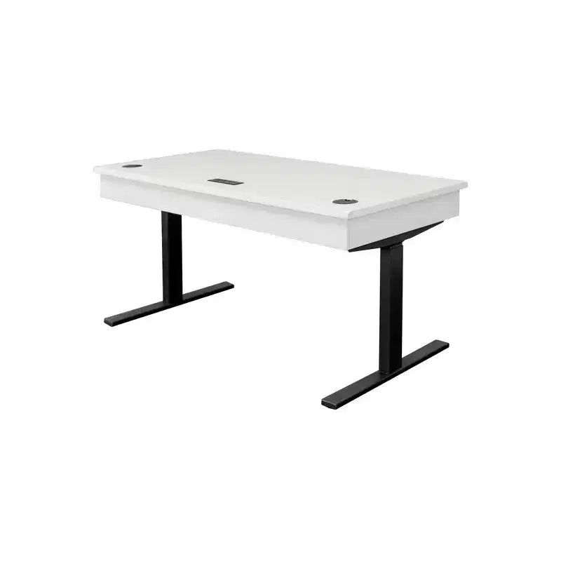 Consolle in legno con design intarsiato moderno per TV fino a 40" - Consolle bianco/marrone - Collezione Tate - Martin Furniture