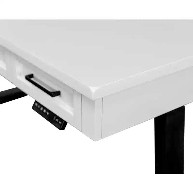 Consolle in legno con design intarsiato moderno per TV fino a 40" - Consolle bianco/marrone - Collezione Tate - Martin Furniture