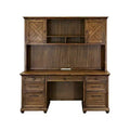 Martin Furniture Porter Traditional Wood Hutch With Doors Brown: 44" High, No Assembly, 68.5" Wide