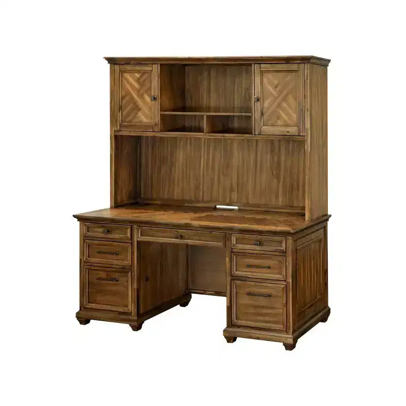 Martin Furniture Porter Credenza in Legno Tradizionale con Ante Marrone: 111,76 cm di altezza, nessun assemblaggio richiesto, 173,99 cm di larghezza