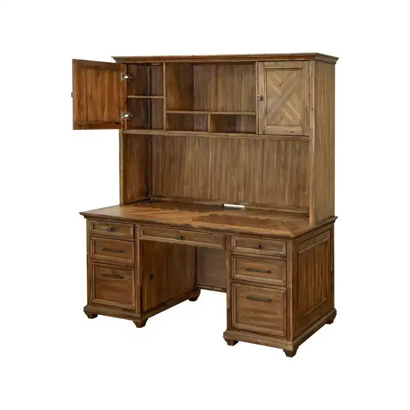 Martin Furniture Porter Credenza in Legno Tradizionale con Ante Marrone: 111,76 cm di altezza, nessun assemblaggio richiesto, 173,99 cm di larghezza