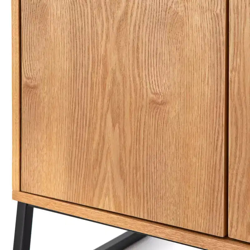 Libreria a scaletta Lifestorey Estanier 73" con armadietto Naturale/Nero