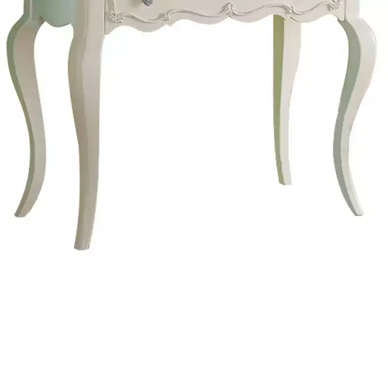 Edalene 39" Tavolini da toilette bianco perla - Acme Furniture: Postazione di lavoro per camera delle ragazze con specchio e ripiano portaoggetti
