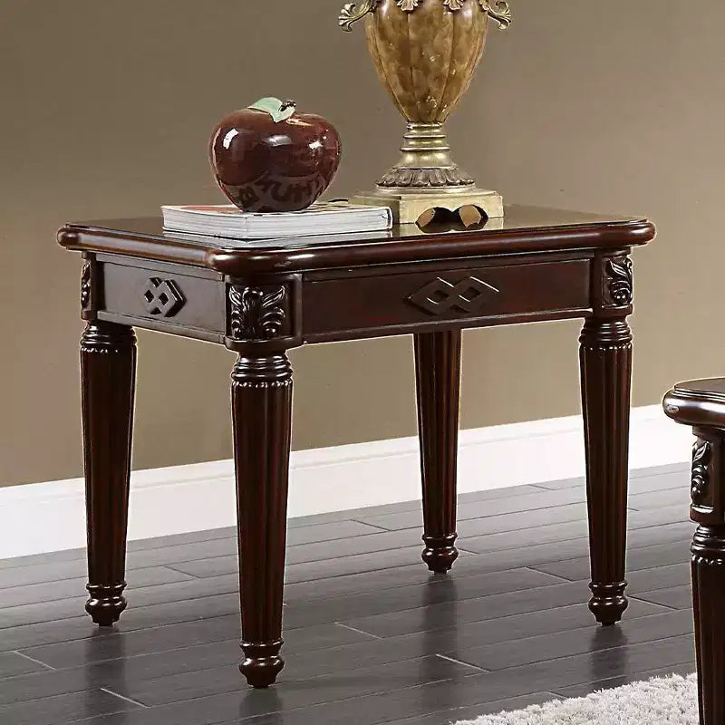 Tavolino d'appoggio Accent quadrato marrone, legno, singolo