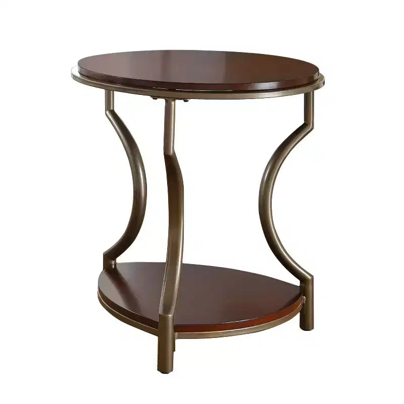 Miles Round End Table Merlot - Steve Silver Co.