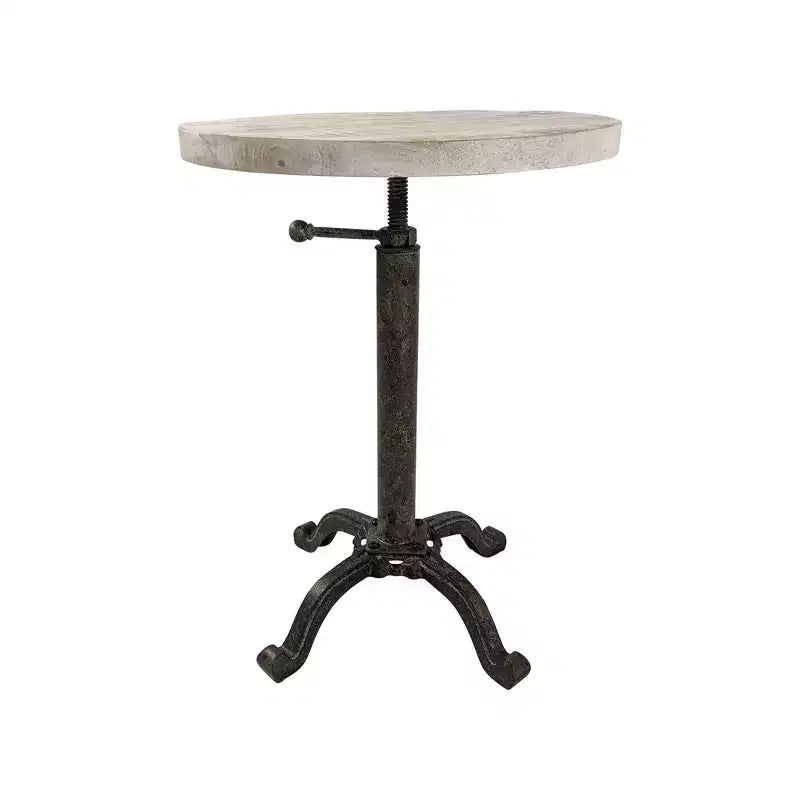 Carolina Living Colton Tavolo Vintage Regolabile Driftwood Naturale/Ferro Invecchiato: Legno di Mango, Struttura in Ferro, Garanzia di 30 Giorni