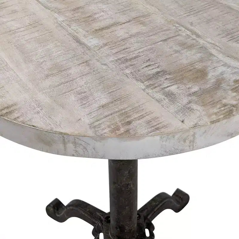 Carolina Living Colton Tavolo Vintage Regolabile Driftwood Naturale/Ferro Invecchiato: Legno di Mango, Struttura in Ferro, Garanzia di 30 Giorni